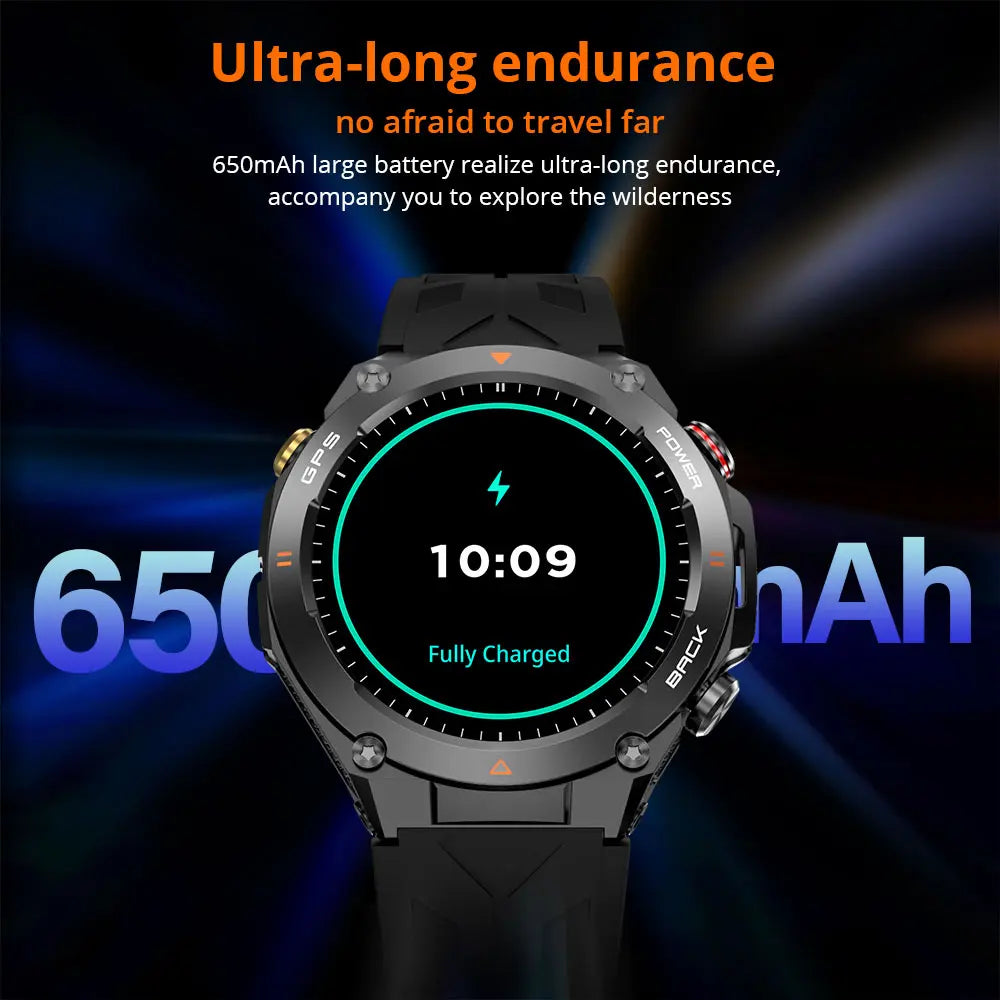 Colmi - V75 GPS Smart Watch With 1.45″ Display & Compass - Black