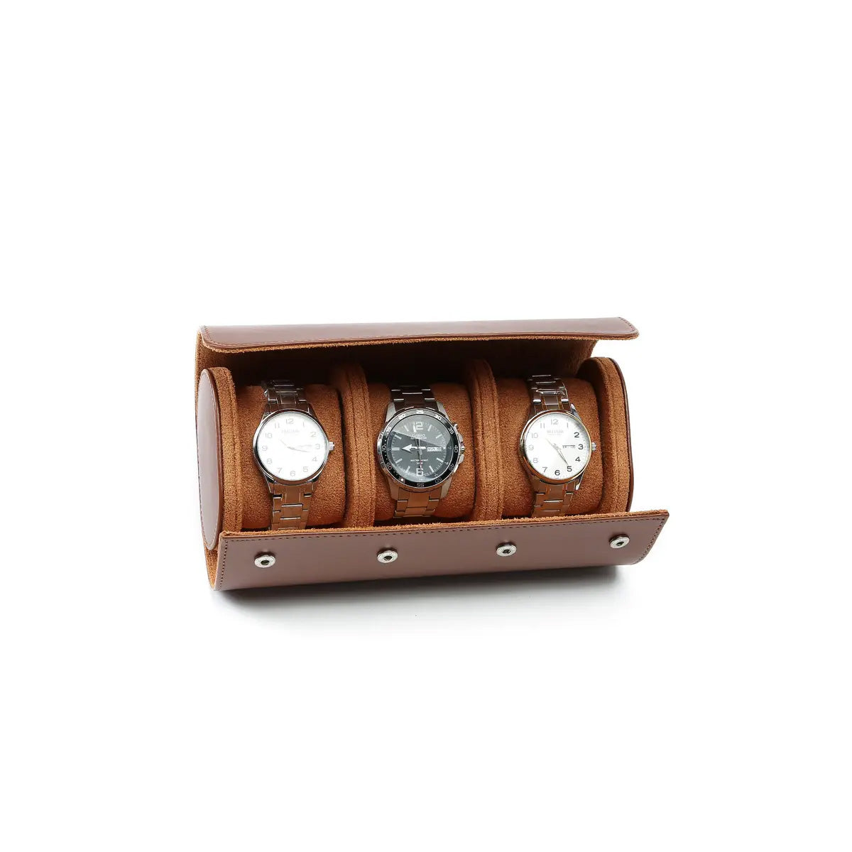 3 Slot Watch Travel Case - PU Leather