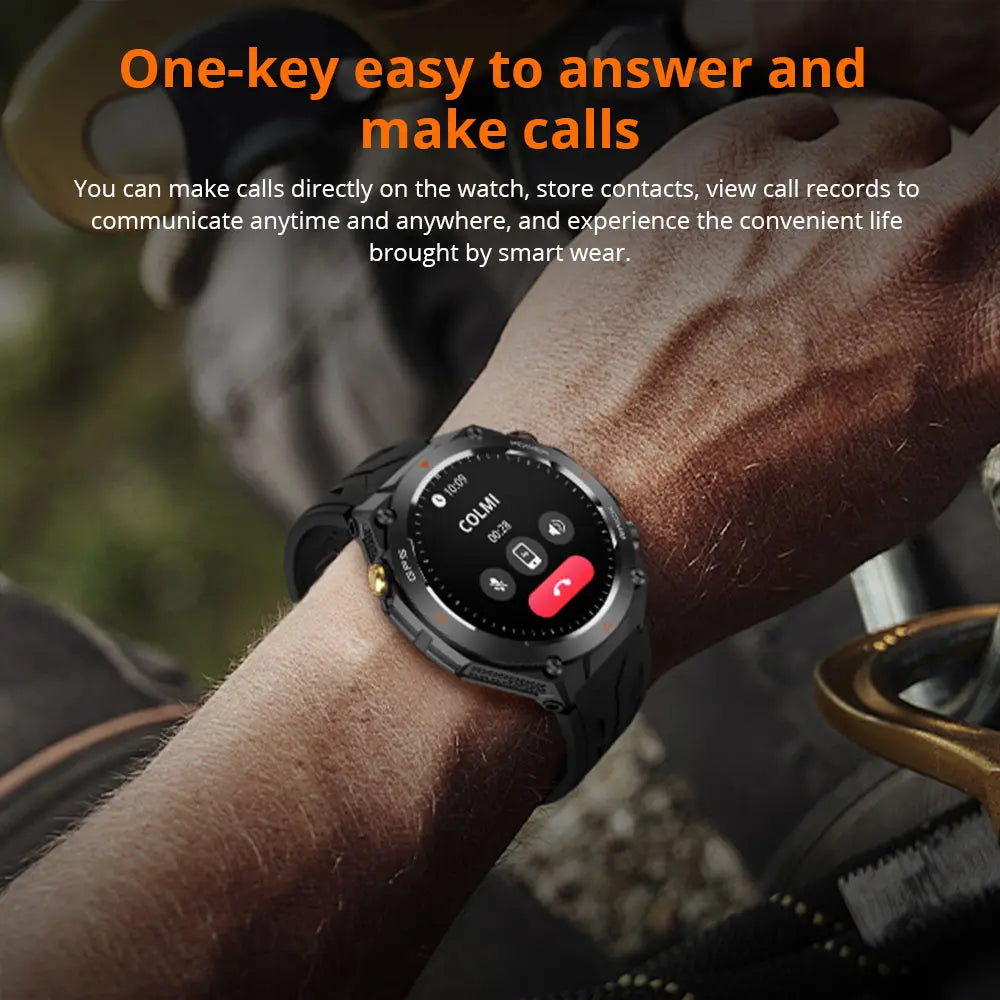 Colmi - V75 GPS Smart Watch With 1.45″ Display & Compass - Black