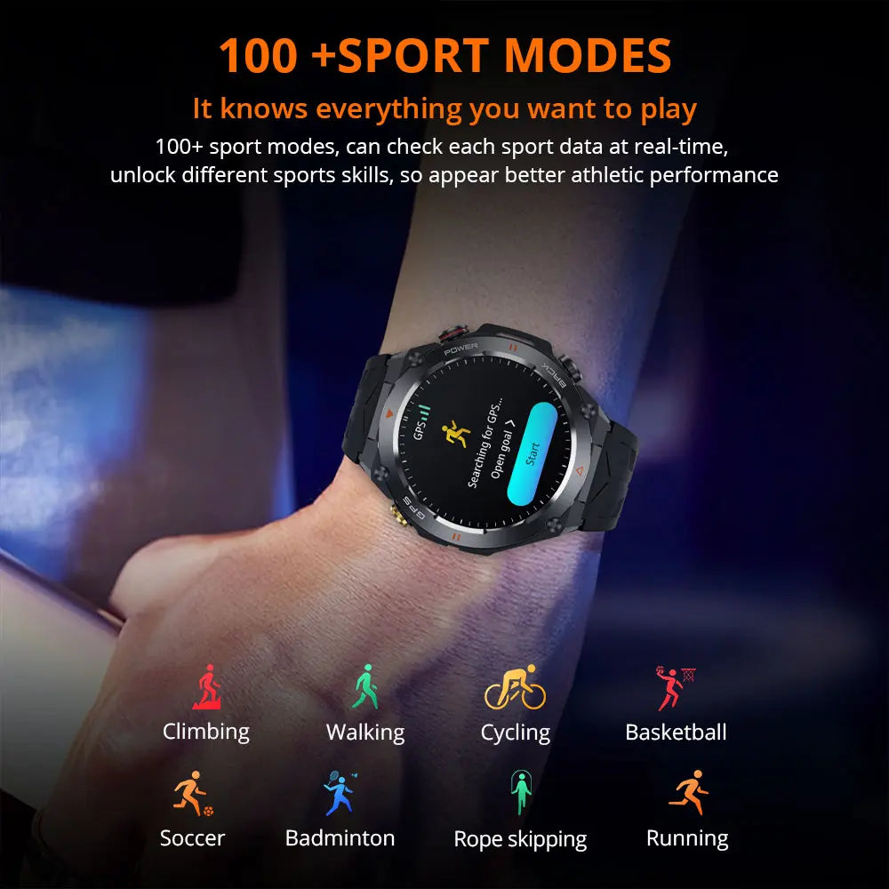 Colmi - V75 GPS Smart Watch With 1.45″ Display & Compass - Black