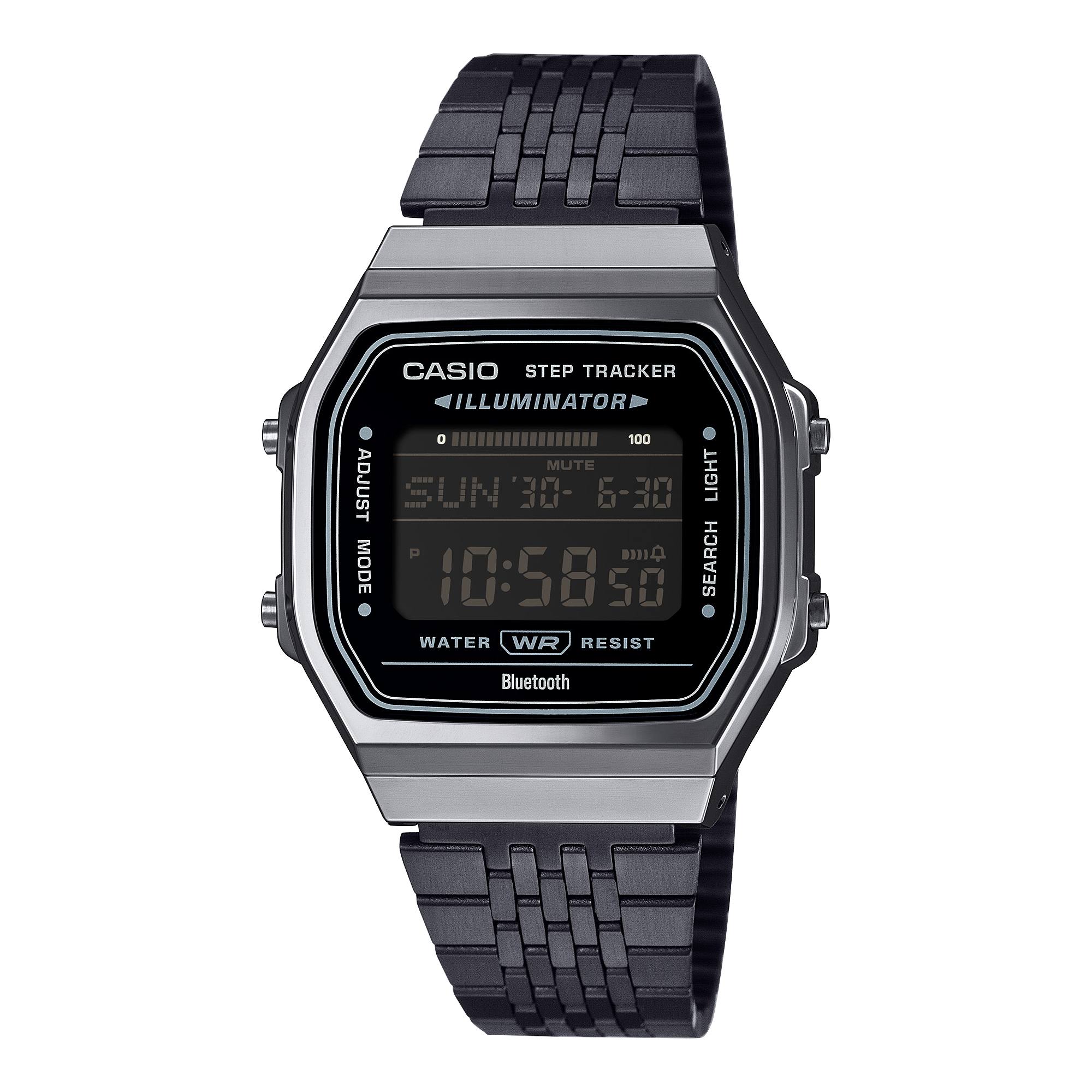 Retro Unisex Bluetooth Step Tracker WR ABL 100WEGG 1BDF The Casio Shop