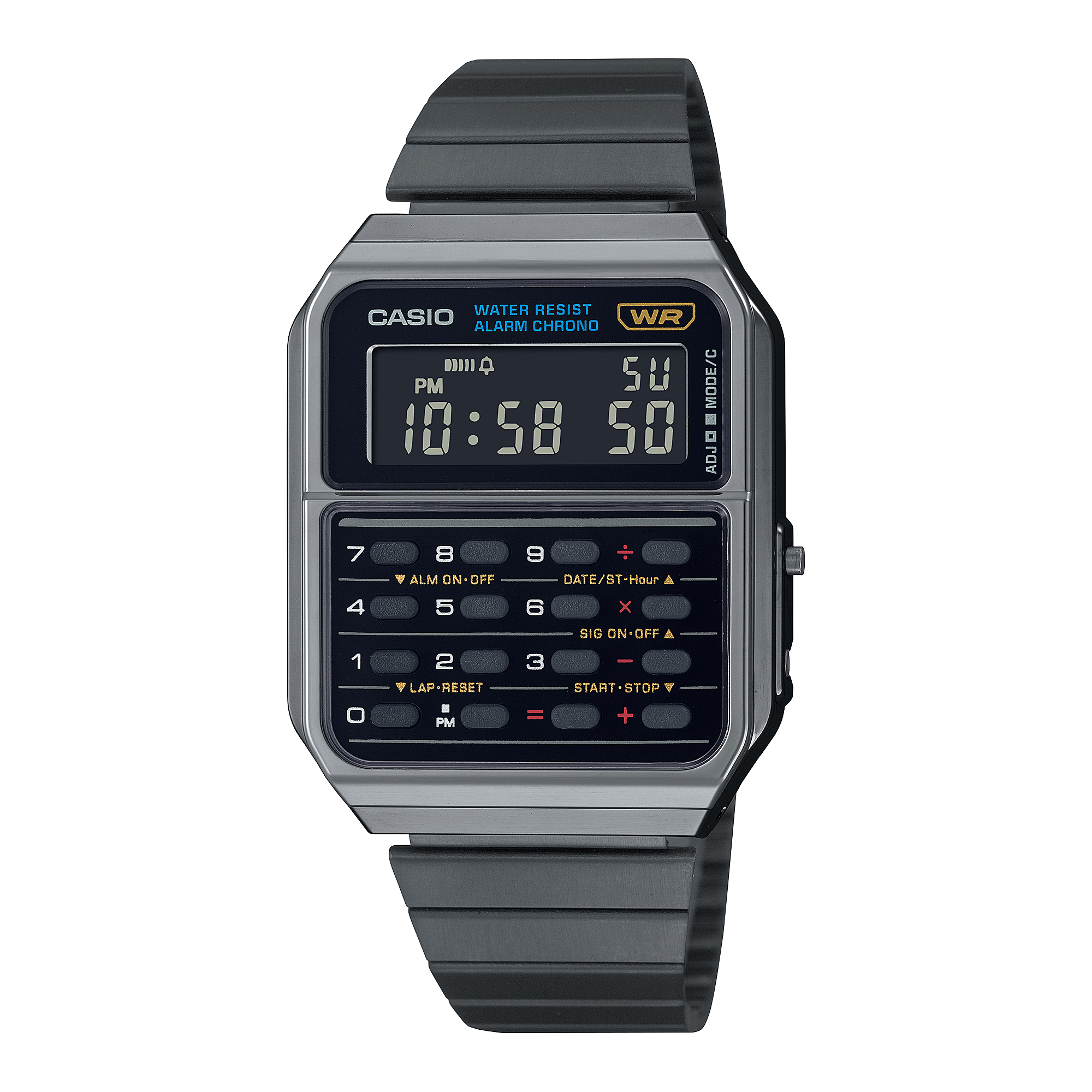 Iced out casio calculator watch sale
