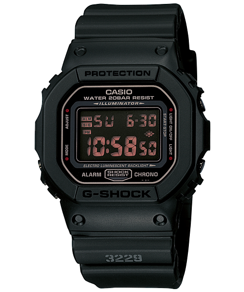 G-Shock Mens 200m Standard - DW-5600MS-1