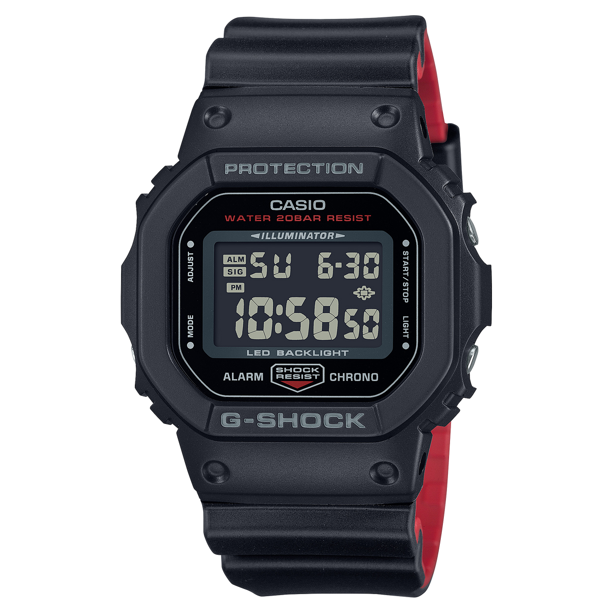 G-Shock Mens 200m Standard - DW-5600UHR-1DR