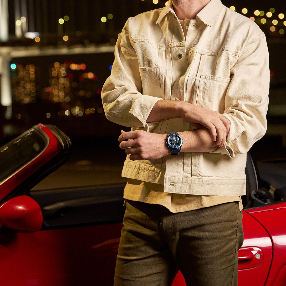 Edifice Mens 100m Bluetooth Sospensione - ECB-40NP-1ADF