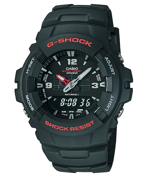 G-Shock Mens 200m Standard - G-100-1B