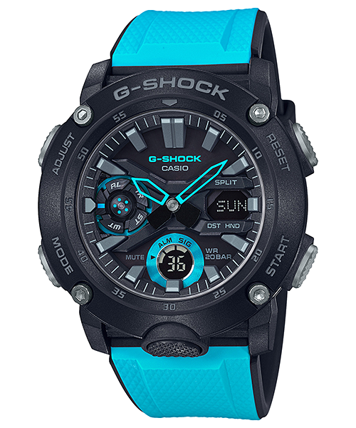 G-Shock Mans 200 m koolstofkern - GA-2000-1A9FC