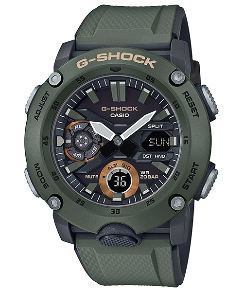 G-Shock Mens 200m Koolstofkern - GA-2000-3AFC