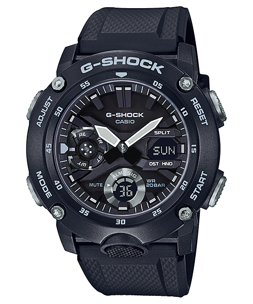 G-Shock Mans 200 m koolstofkern - GA-2000S-1AFC