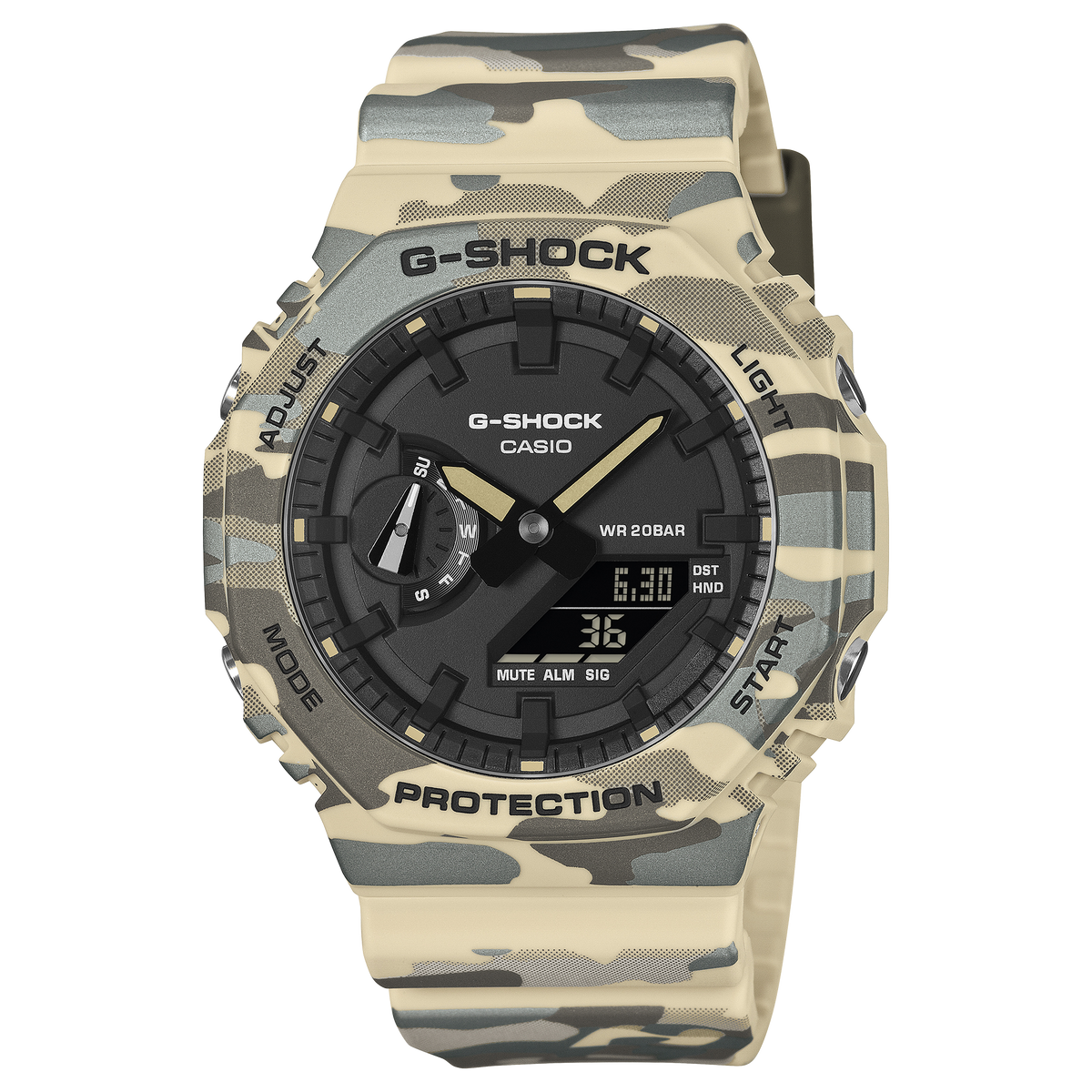 G-Shock Mens 200m Carbon Core Camo - GA-2100CM-5ADR