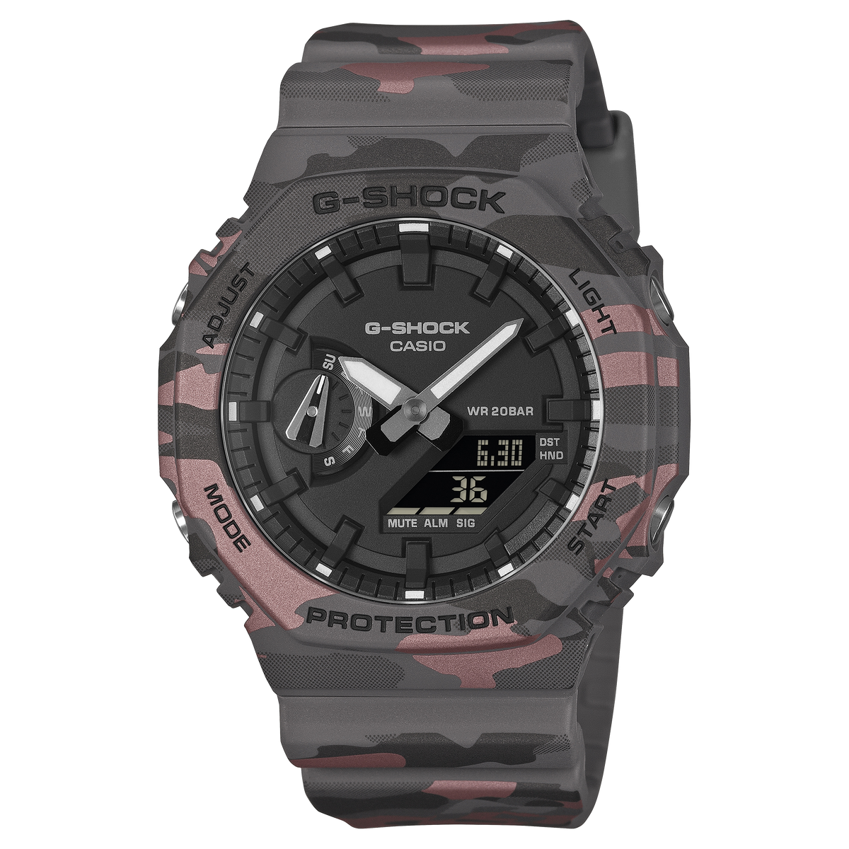 G-Shock Mens 200m Carbon Core Camo - GA-2100CM-8ADR