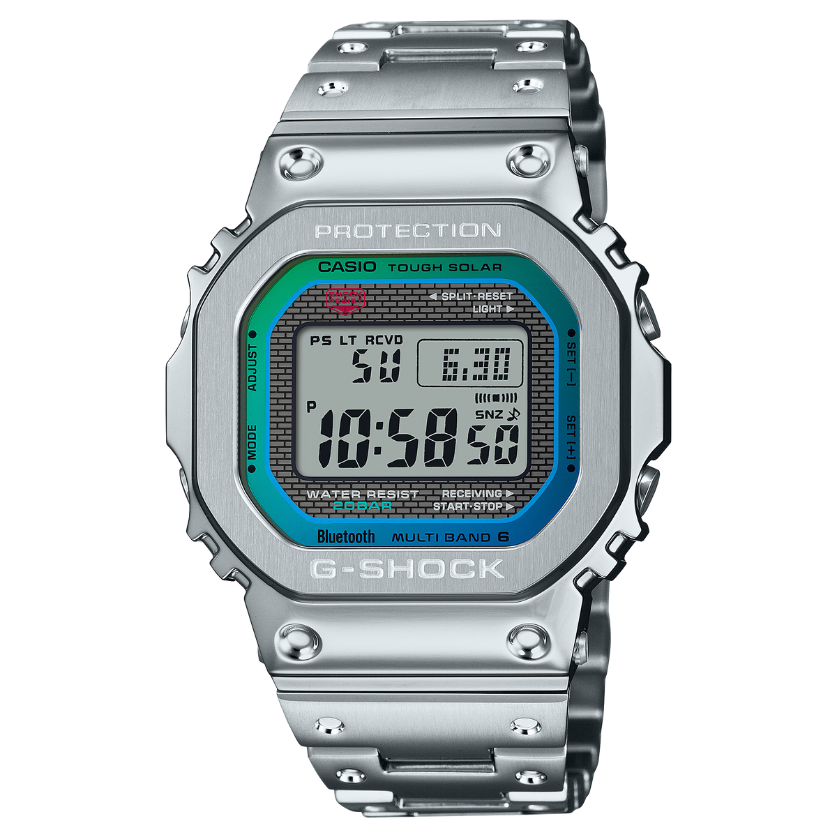 G-Shock Mens 200m Bluetooth G-Steel - GMW-B5000PC-1