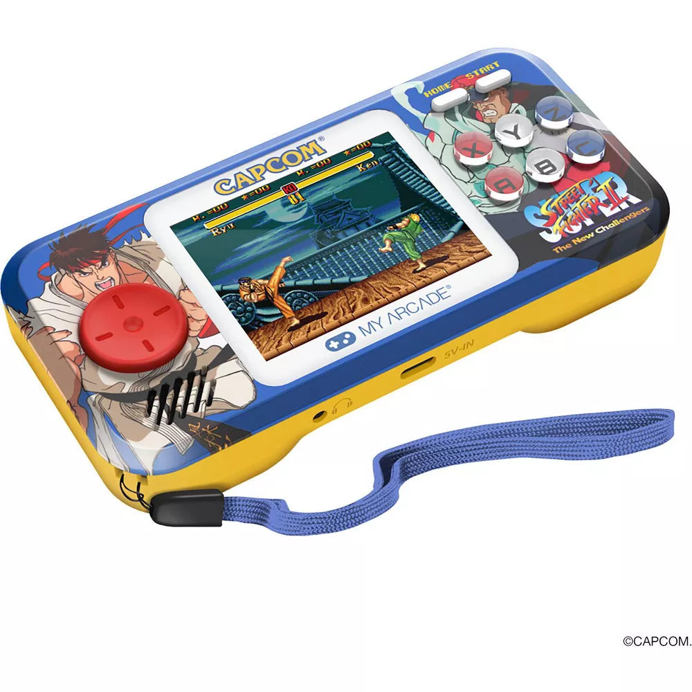 My Arcade - Super Street Fighter II Pocket Player Pro Portable Handheld Gaming System With Travel Case