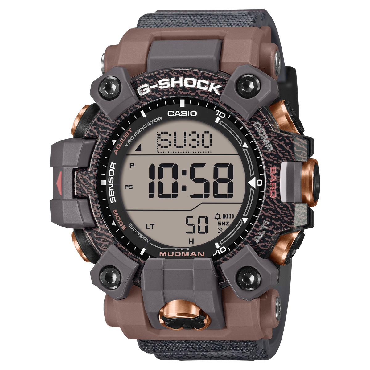 G-Shock Mens 200m Mudman Earth Watch Triple Sensor Solar - GW-9502KJ-8