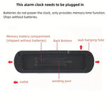 Digital LED Wall Clock - 35cm - Blue & White With Remote