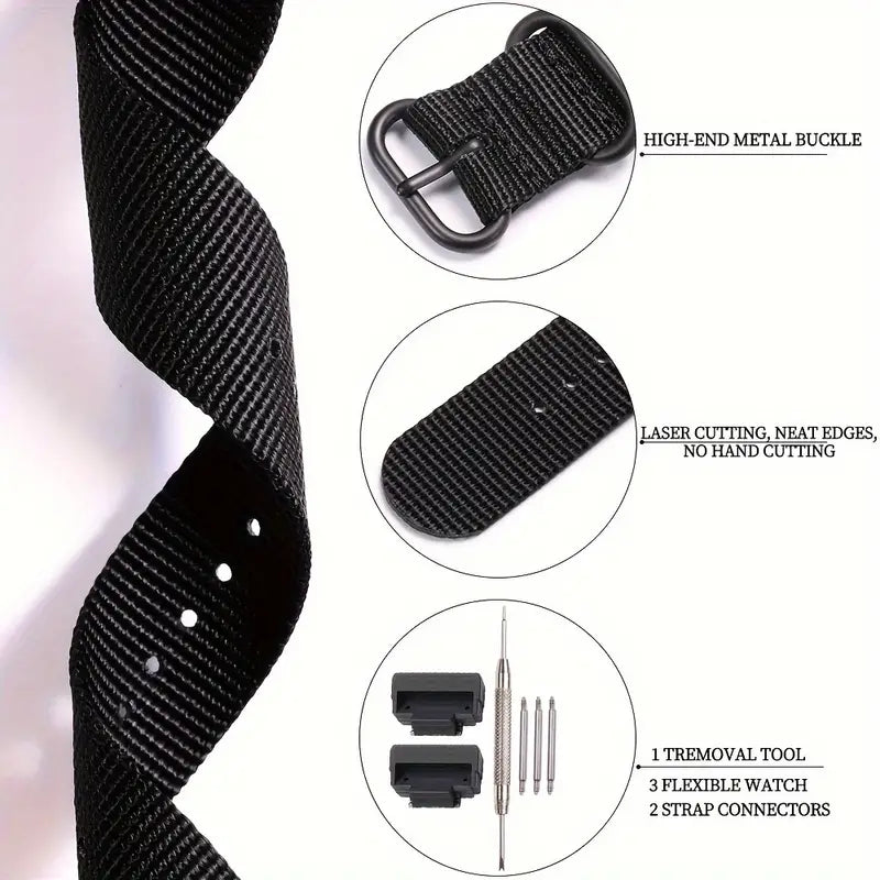 Military Nylon Strap For G-Shock - Black