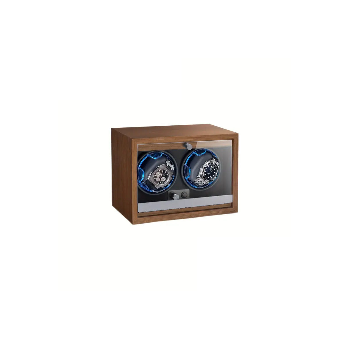 Double Automatic Watch Winder Box - Wood