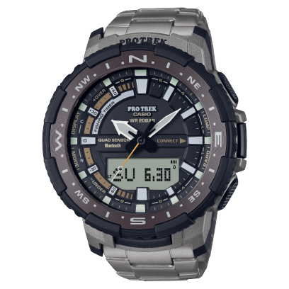 Protrek Mens 200m Bluetooth Quad Sensor Titanium - PRT-B70T-7DR