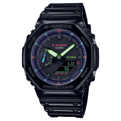 G-Shock Mens Rainbow Carbon Core 200m - GA-2100RGB-1