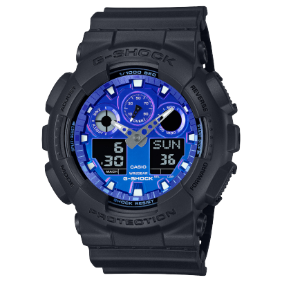G-Shock Mens 200m Standard - GA-100FL-1ADR