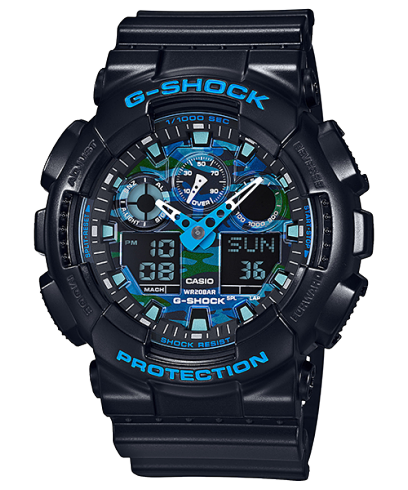 G-Shock Mens 200m Standard - GA-100CB-1A