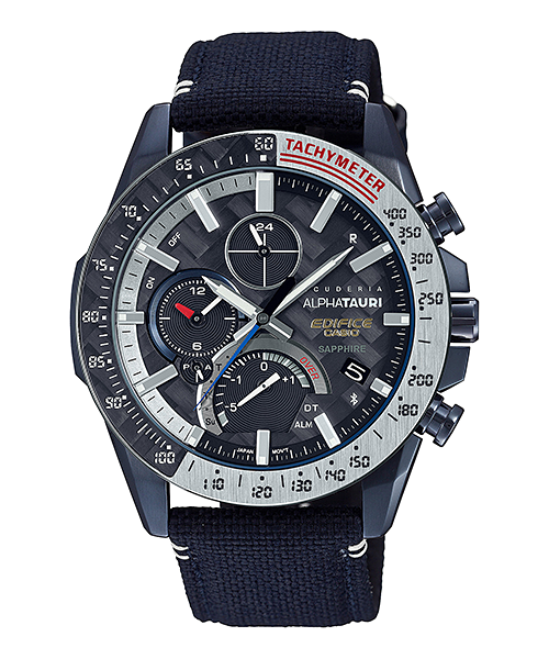 Edifice Mens 100m AlphaTauri F1 - Carbon Bluetooth Sapphire Solar - EQB-1000AT-1ADR