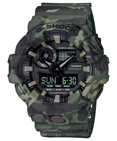 G-Shock Mens 200m Standard - GA-700CM-3ADR