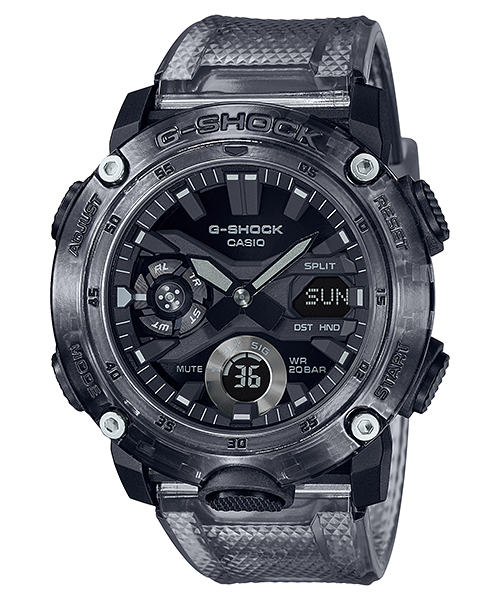G-Shock Mens 200m Skeleton Carbon Core - GA-2000SKE-8ADR