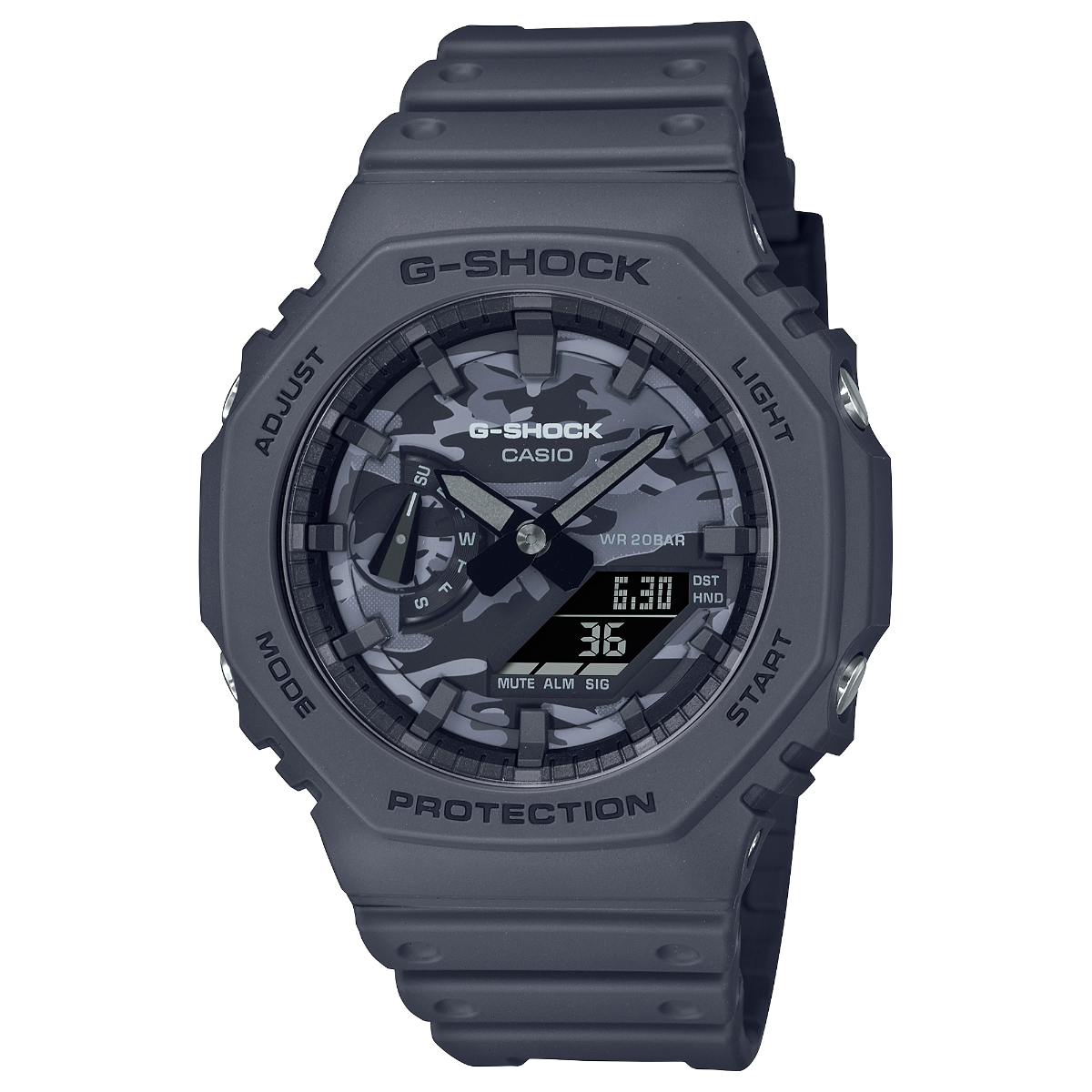 G-Shock Mens 200m Carbon CoreCamo - GA-2100CA-8ADR