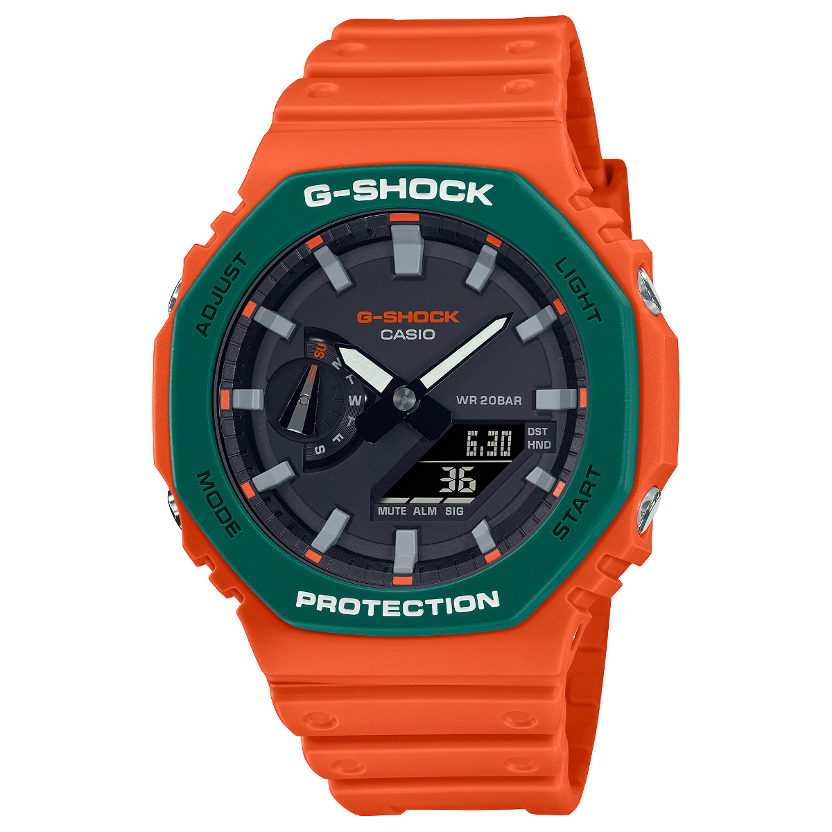 G-Shock Mens 200m Carbon Core - GA-2110SC-4ADR