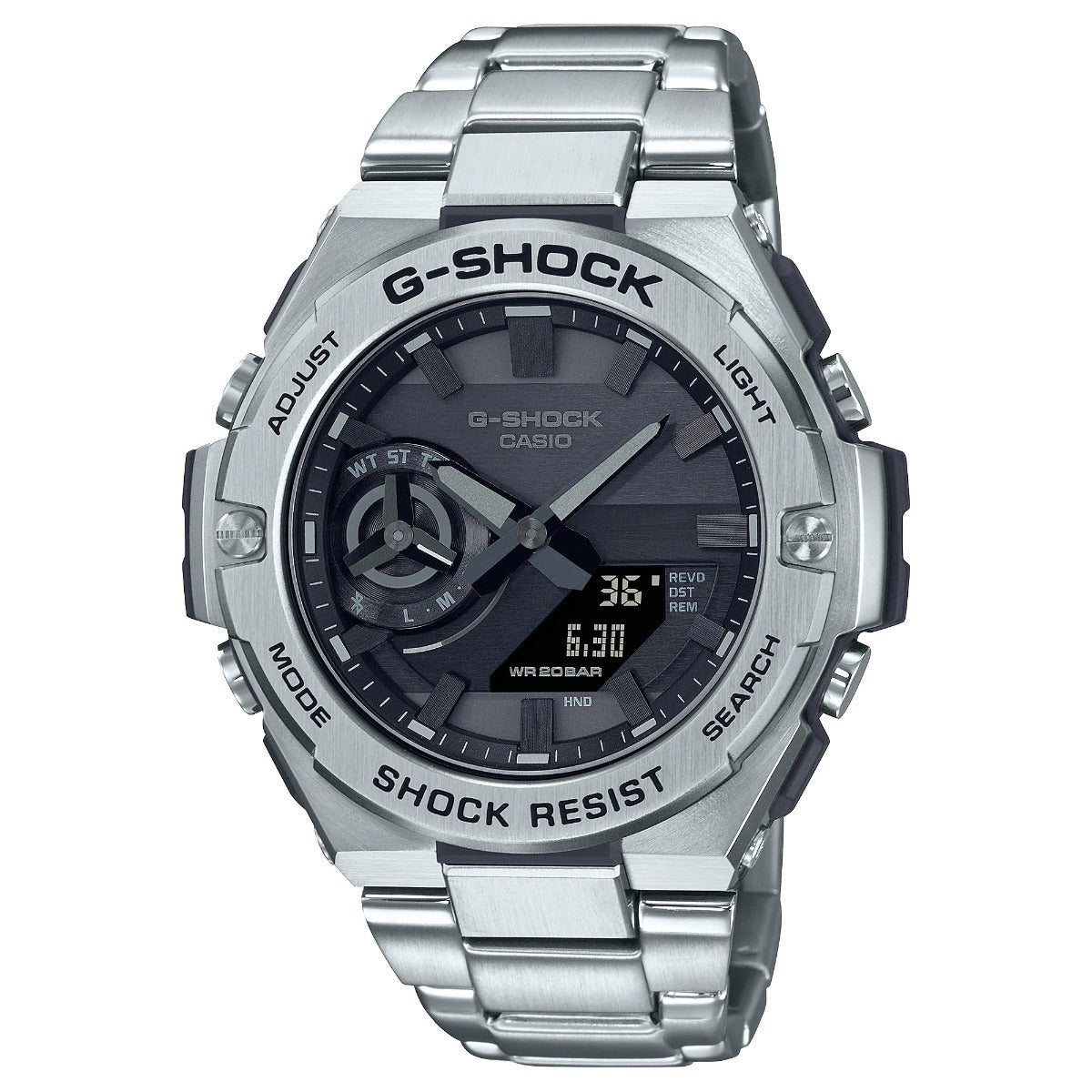 G-Shock Mens 200m G-Steel Carbon Core Bluetooth Solar - GST-B500D-1A1DR