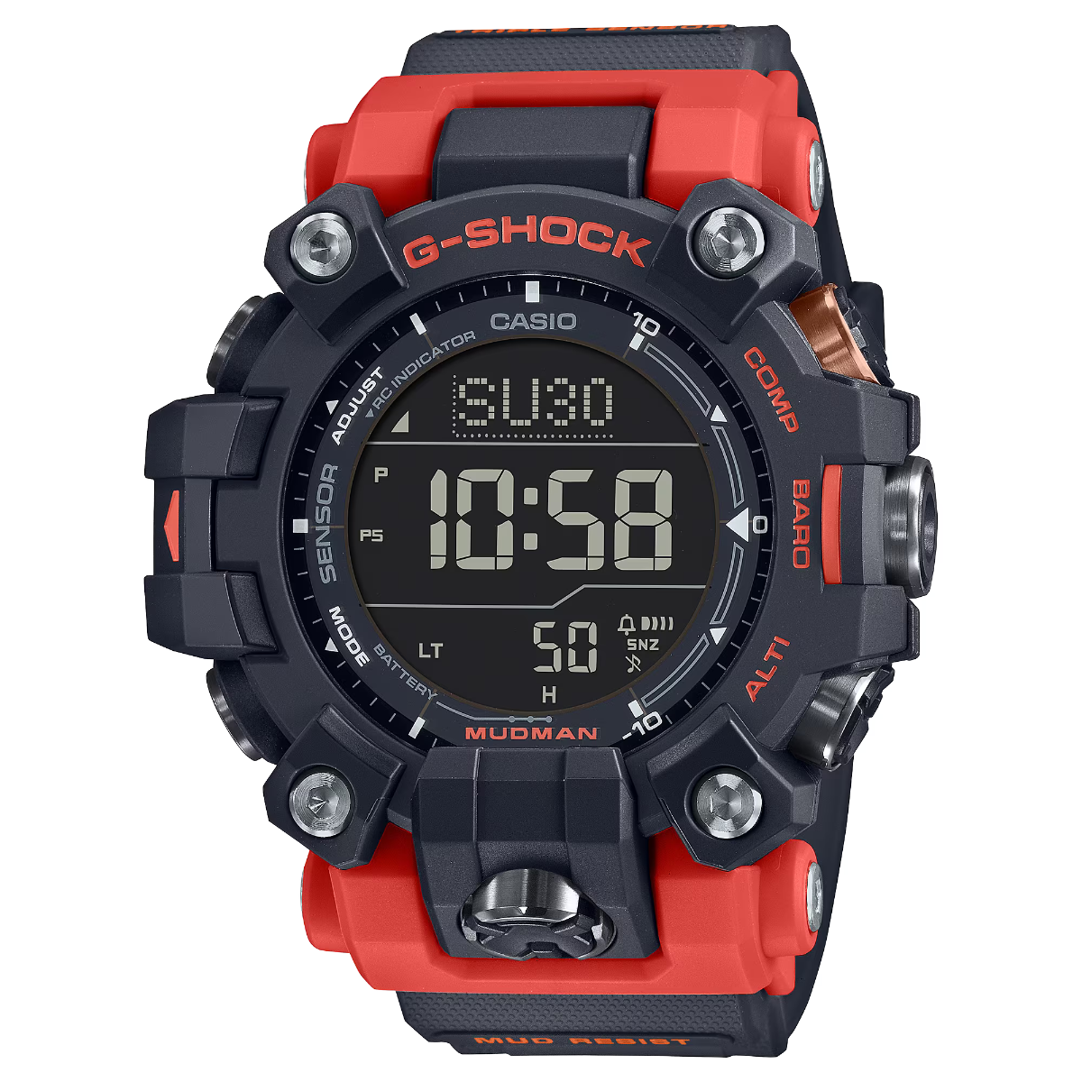 G Shock Mens 200m Mudman Triple Sensor Solar GW 9500 1A4DR TCS