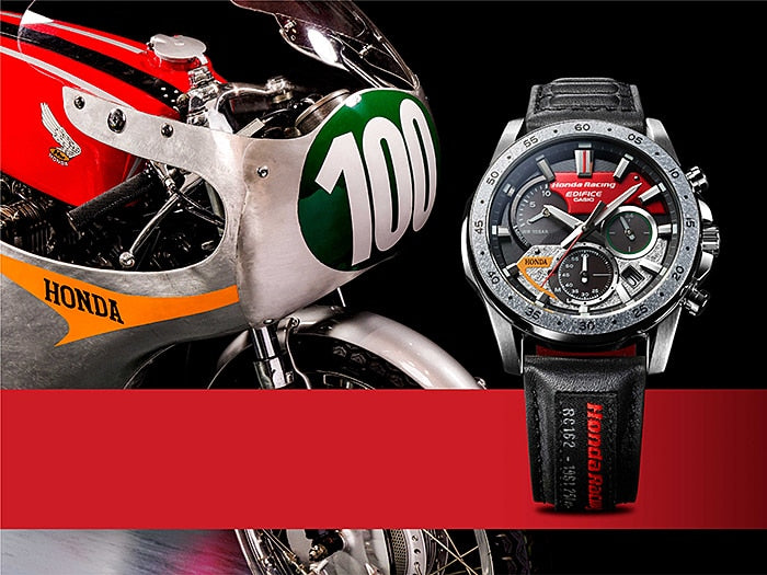Edifice Mens 100m Honda Racing Solar - EQS-930HR-1ADR