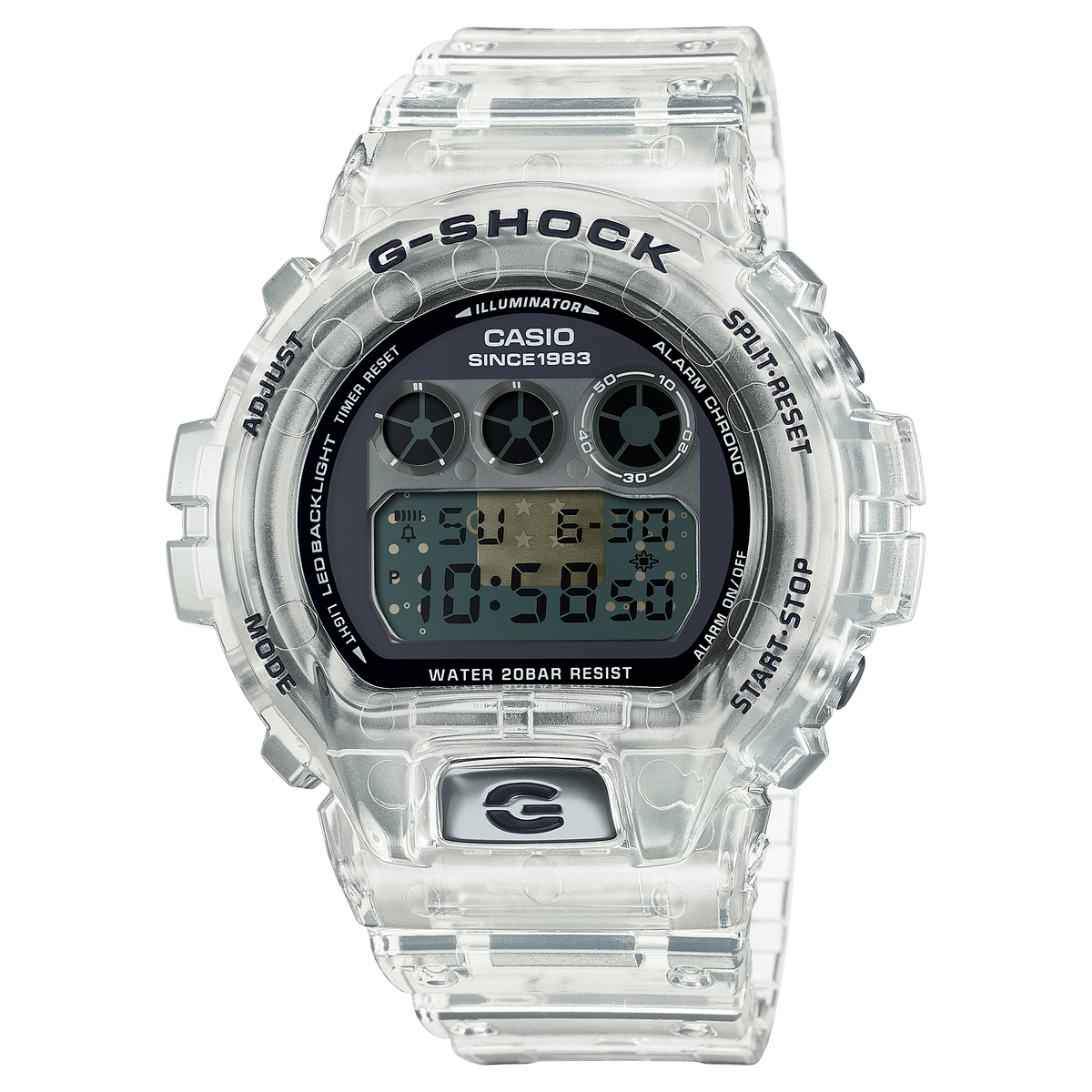 G-Shock Mens 200m Clear Remix 40th Anniversary Limited Edition - DW-6940RX-7FC