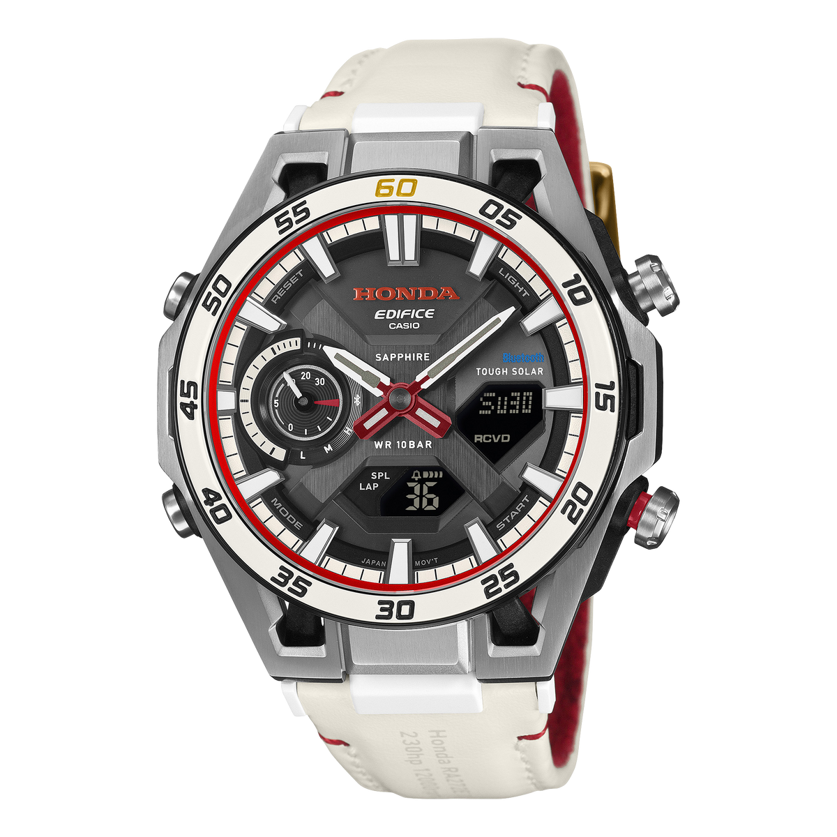 Edifice Mens Sospensione 100m Honda Racing Bluetooth Solar - ECB-2300HR-1ADR