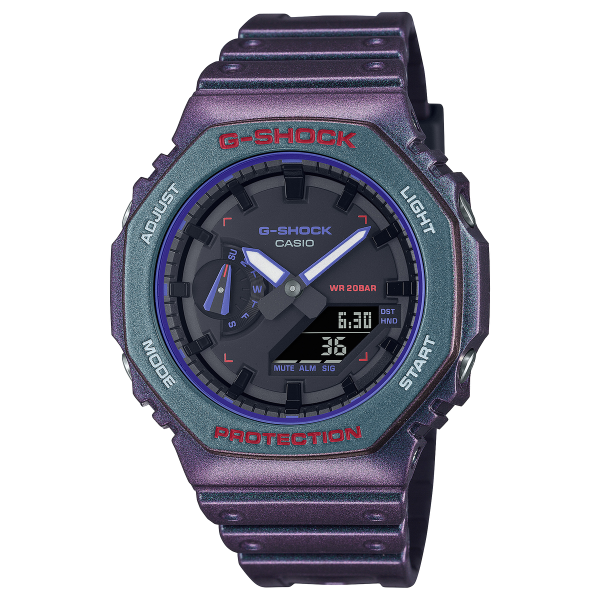 G-Shock Mans 200 m koolstofkern-speler - GA-2100AH-6ADR