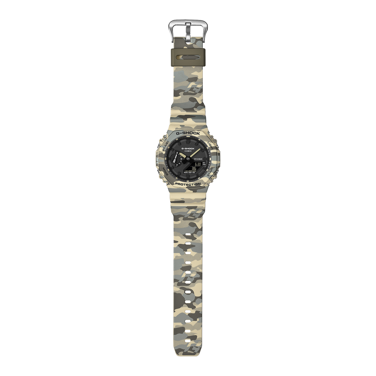G-Shock Mens 200m Carbon Core Camo - GA-2100CM-5ADR