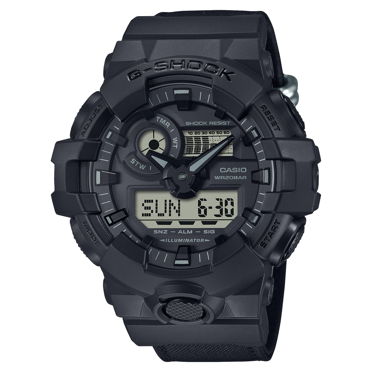 G-Shock Mens 200m Cordura Nylon Standard - GA-700BCE-1