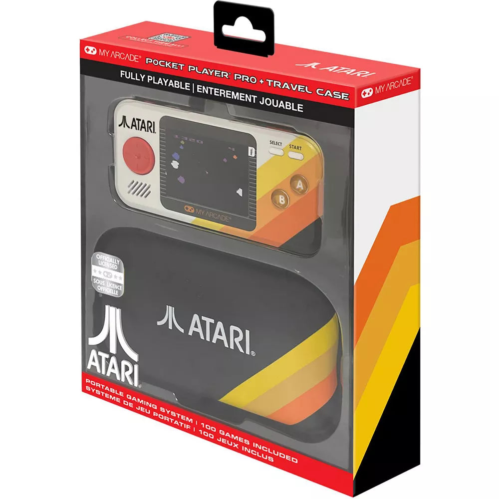 My Arcade - Atari Pocket Player Pro Portable Handheld Gaming System With Travel Case