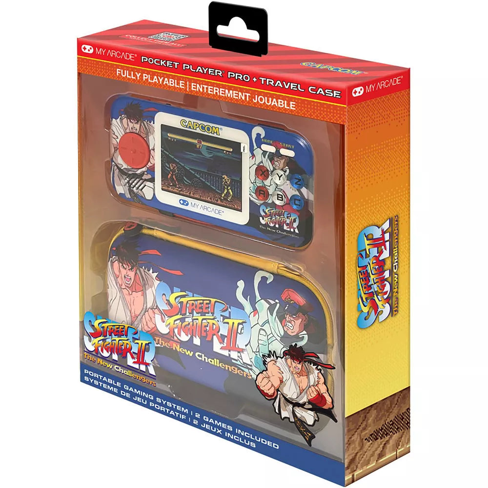 My Arcade - Super Street Fighter II Pocket Player Pro Portable Handheld Gaming System With Travel Case