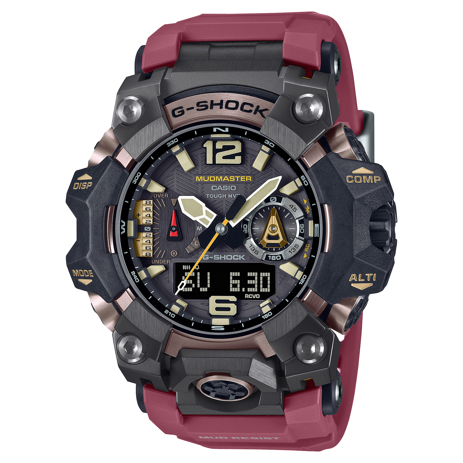 G-Shock Mens 200m Carbon Core Triple Sensor Mudmaster GWG-B1000