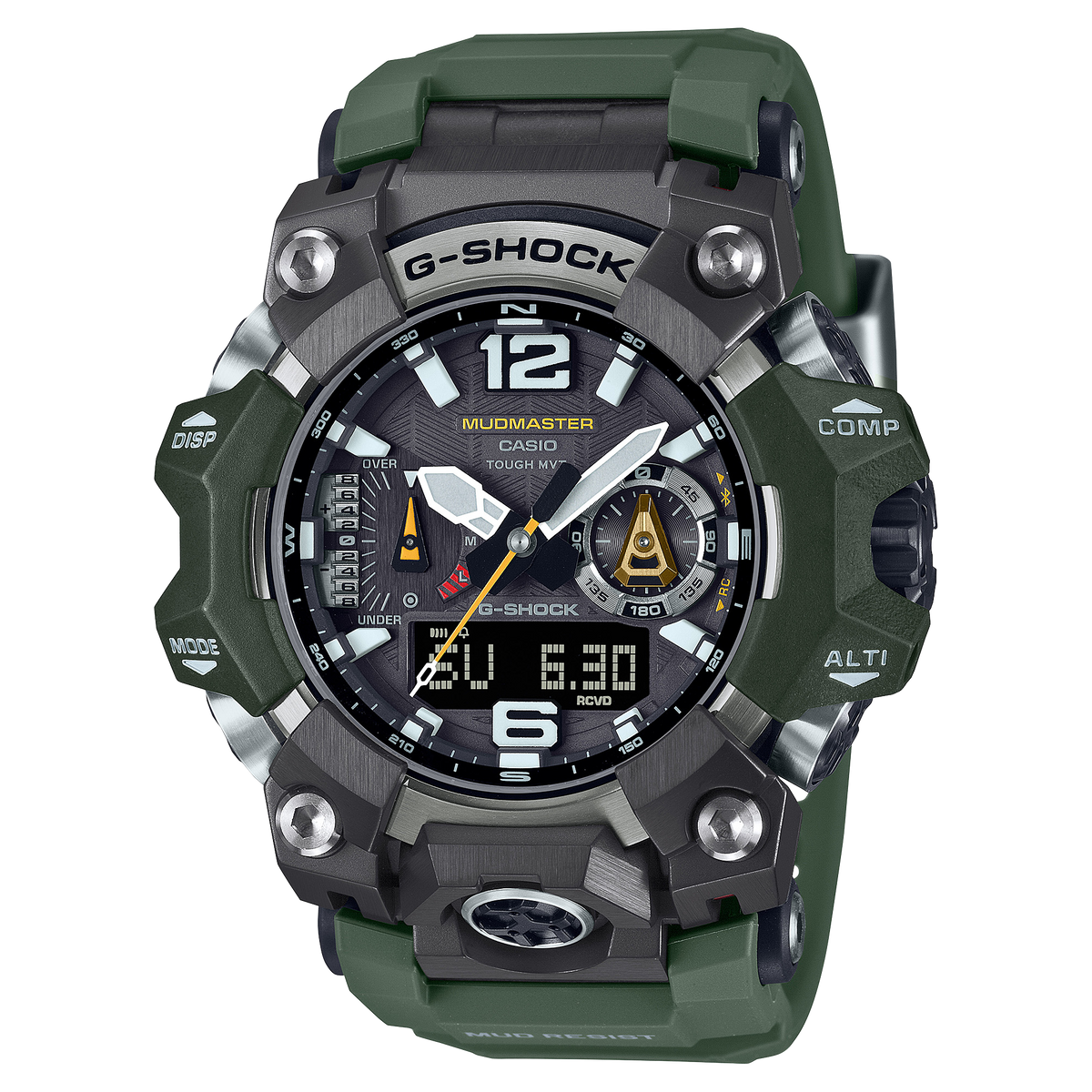 G-Shock Mens 200m Carbon Core Triple Sensor Mudmaster - GWG-B1000-3ADR