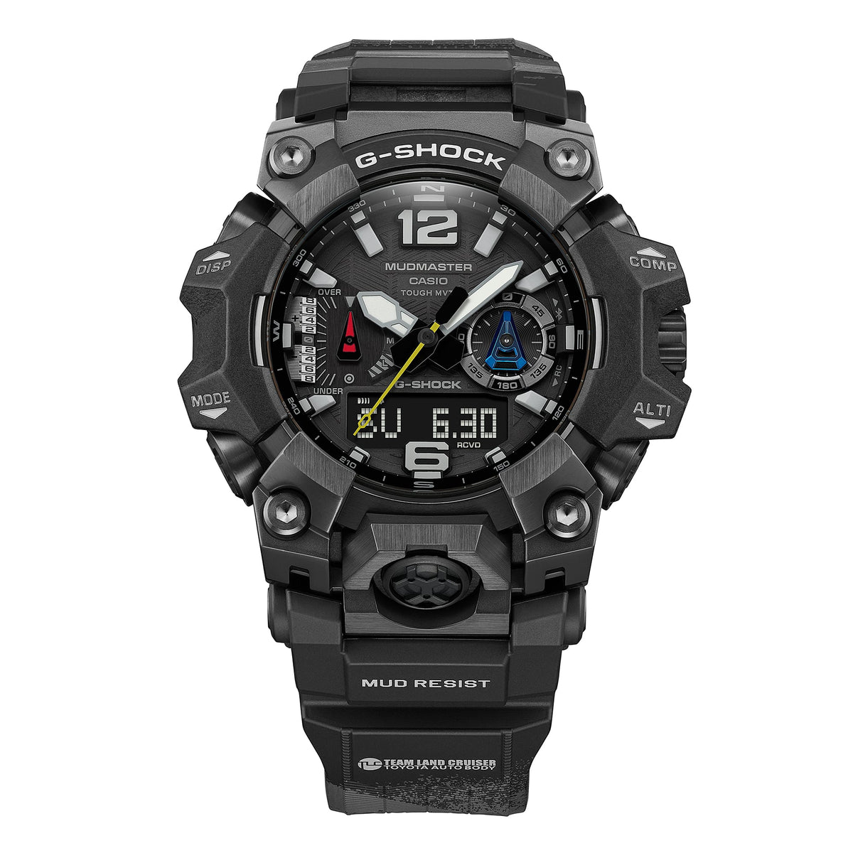 G-Shock Mens 200m Team Land Cruiser Bluetooth Solar Mudmaster - GWG-B1000TLC-1ADR