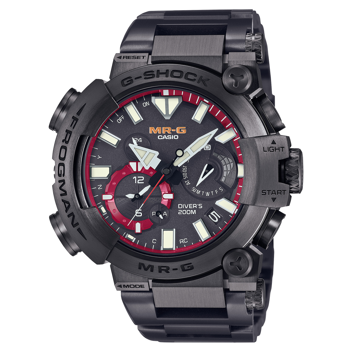 G-Shock Mens 200m - Titanium Bluetooth Solar Frogman - MRG-BF1000B-1A