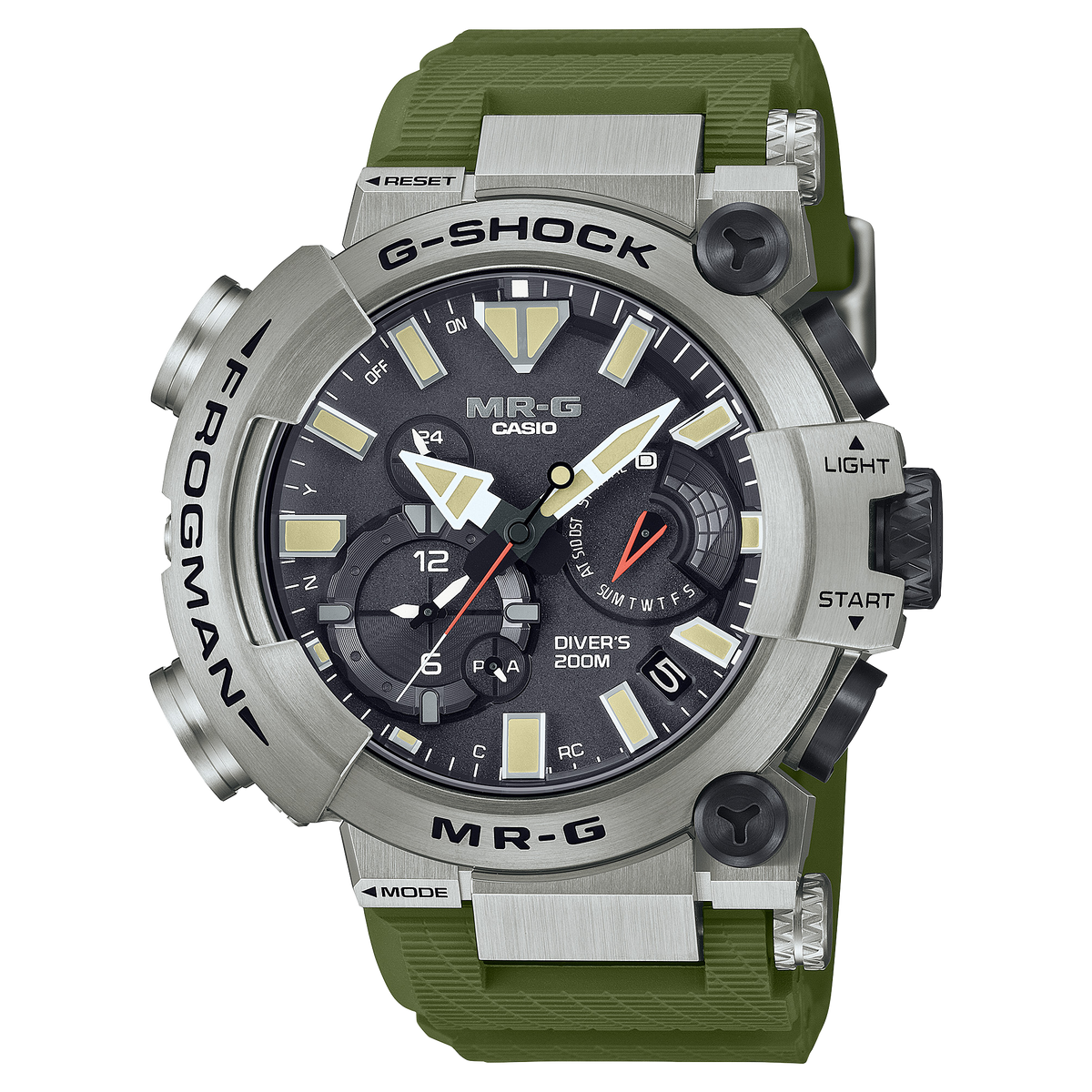 G-Shock Mens 200m - Bluetooth Solar Frogman - MRG-BF1000RG-3A