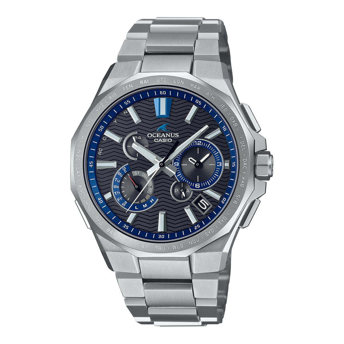 Oceanus Mens 100m Solar Bluetooth Titanium - OCW-T6000-1