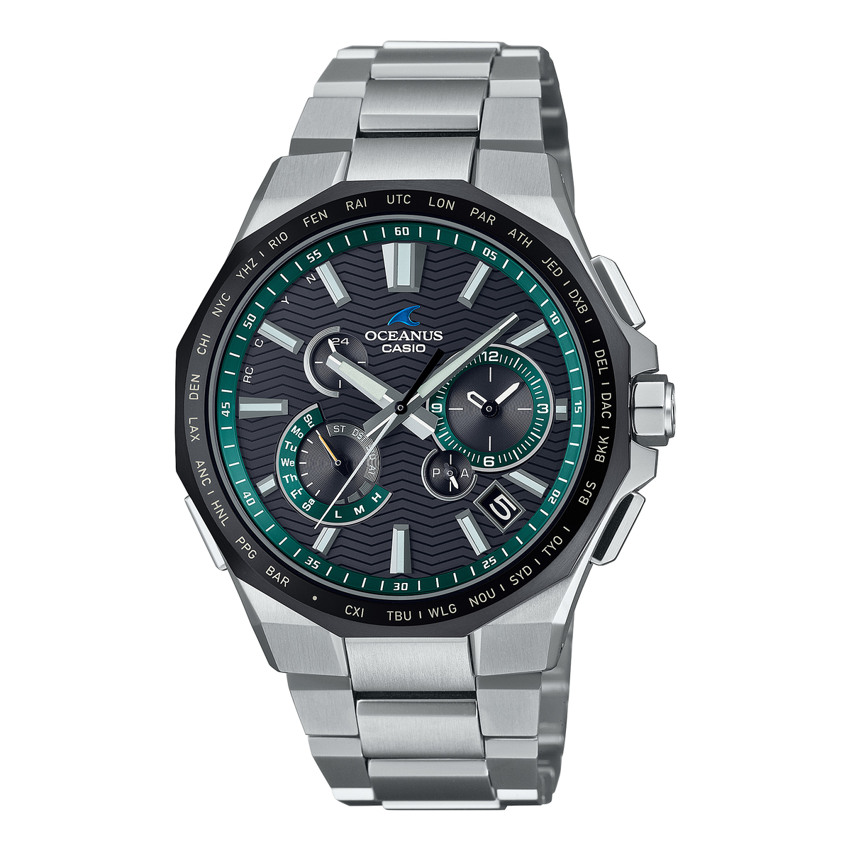 Oceanus Mens 100m Solar Bluetooth Titanium - OCW-T6000A-1
