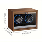 Double Automatic Watch Winder Box - Wood