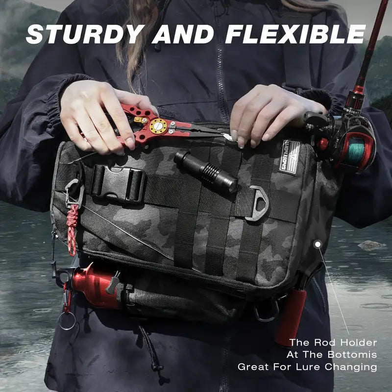 Ghosthorn Fishing Backpack With Rod Holder Camo The Casio Shop