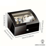 4 Slot Deluxe Watch Winder With 6 Storage Compartments
